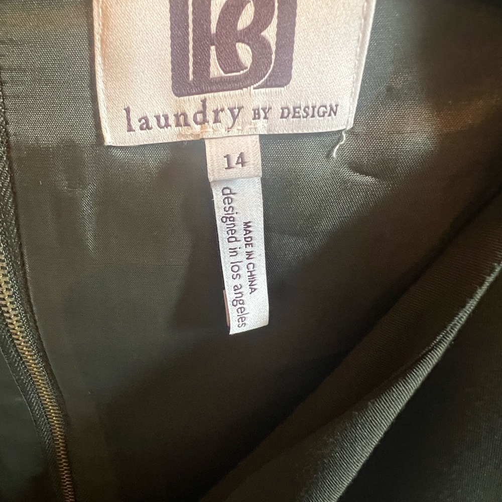 Laundry by Design Green Sleeveless Dress